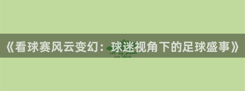 球速体育app官方网站怎么登录：《看球赛风云变幻：球迷视角下